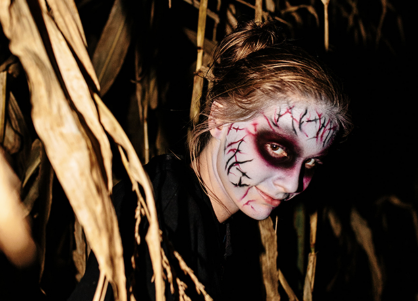 creepy girl in cornfield